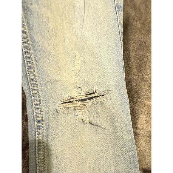 Hollister Jeans Womens 1R W25 L30 Light Wash High Rise Super Skinny Distressed - Picture 4 of 14